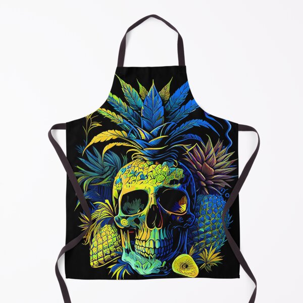 Item preview, Trippy Tropical Pineapple Skull Retro Art designed and sold by MindWave THC.