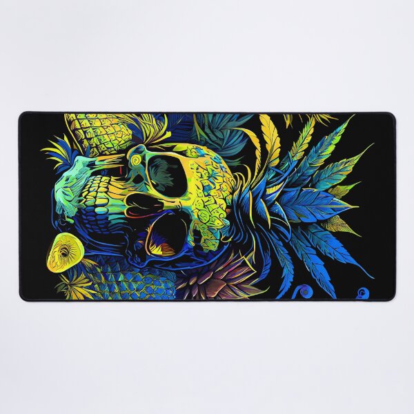 Item preview, Trippy Tropical Pineapple Skull Retro Art designed and sold by MindWave THC.