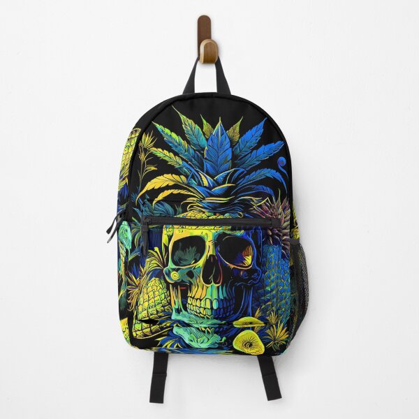 Item preview, Trippy Tropical Pineapple Skull Retro Art designed and sold by MindWave THC.