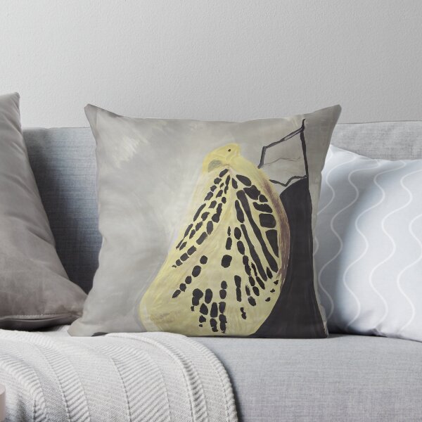 Painted moth Throw Pillow