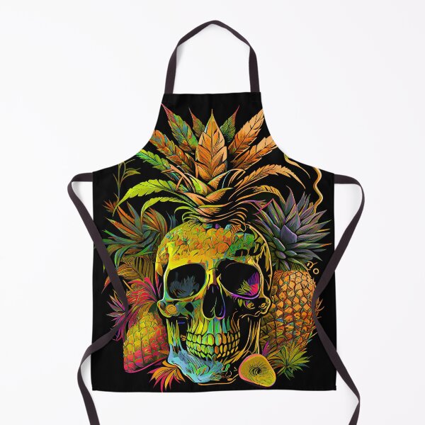 Item preview, Trippy Tropical Pineapple Skull Retro Art designed and sold by MindWave THC.