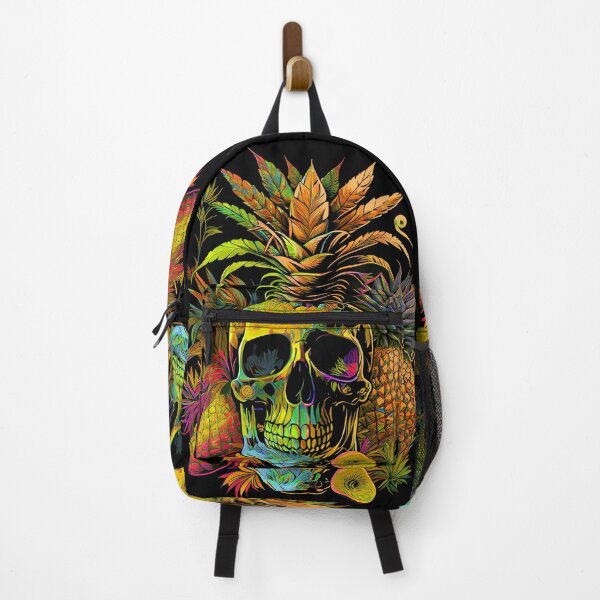 Item preview, Trippy Tropical Pineapple Skull Retro Art designed and sold by MindWave THC.