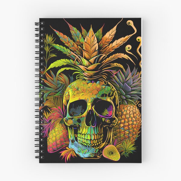Item preview, Trippy Tropical Pineapple Skull Retro Art designed and sold by MindWave THC.