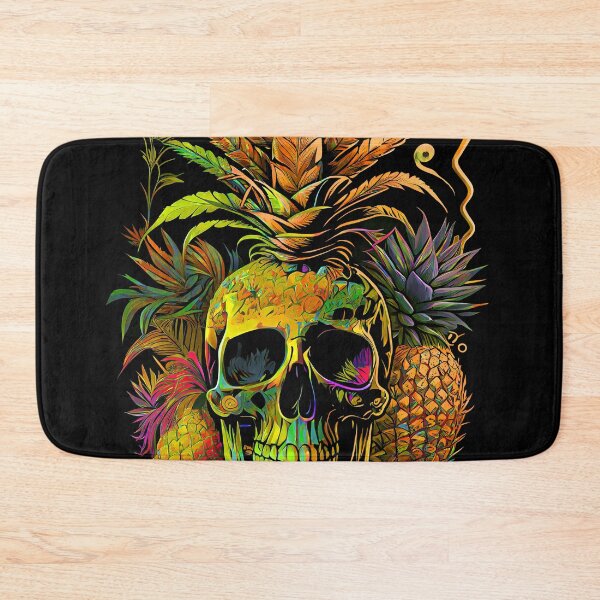 Item preview, Trippy Tropical Pineapple Skull Retro Art designed and sold by MindWave THC.
