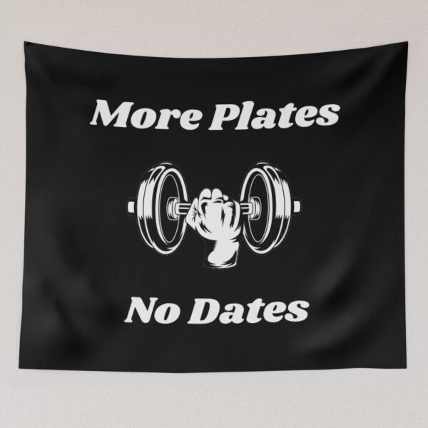 Item preview, More Plates No Dates Gym Fitness Bodybuilding  designed and sold by TeePassion.