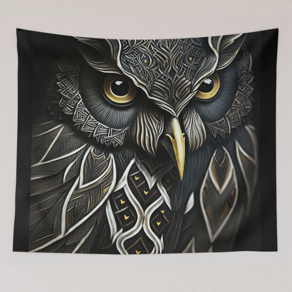 Item preview, Long-Eared Owl Illustration designed and sold by OccultDreams.