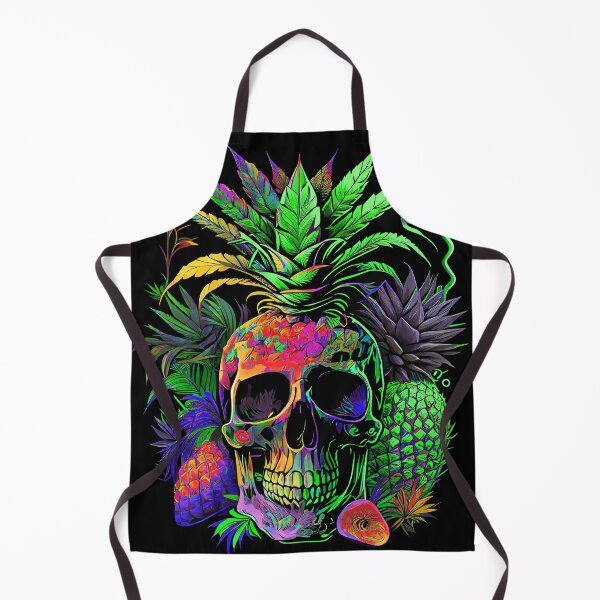 Item preview, Trippy Tropical Pineapple Skull Retro Art designed and sold by MindWave THC.