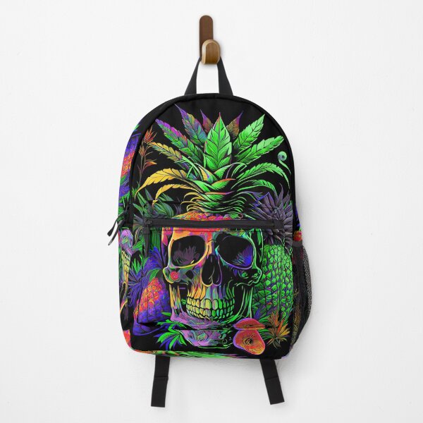 Item preview, Trippy Tropical Pineapple Skull Retro Art designed and sold by MindWave THC.