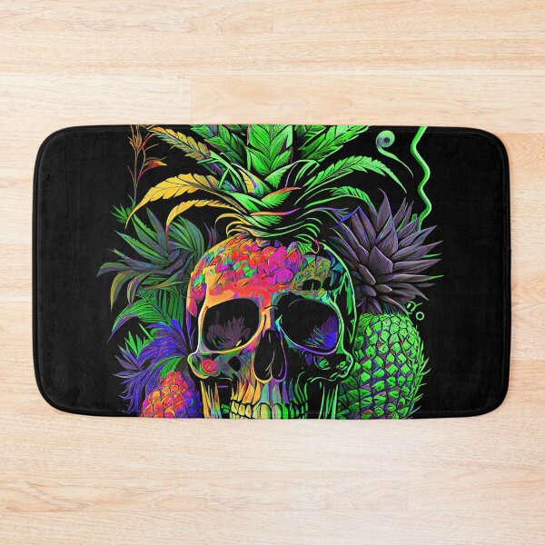 Item preview, Trippy Tropical Pineapple Skull Retro Art designed and sold by MindWave THC.