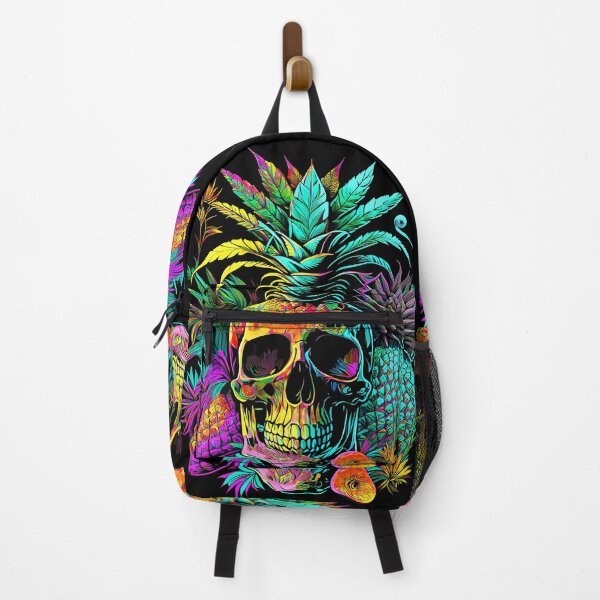 Item preview, Trippy Tropical Pineapple Skull Retro Art designed and sold by MindWave THC.