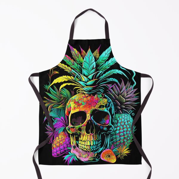 Item preview, Trippy Tropical Pineapple Skull Retro Art designed and sold by MindWave THC.