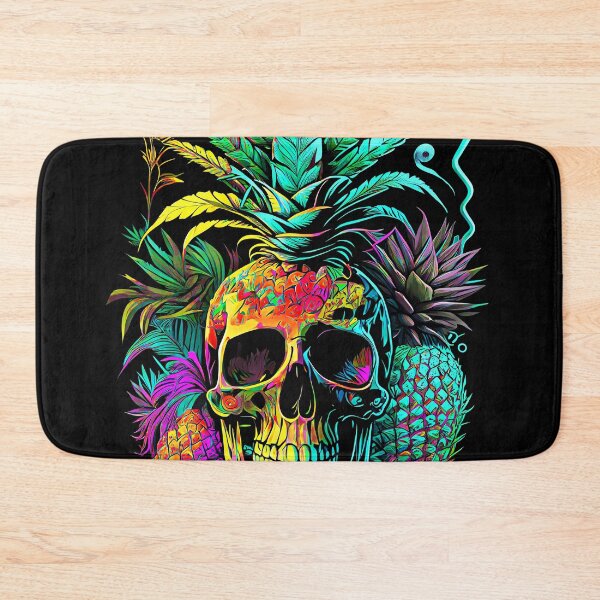 Item preview, Trippy Tropical Pineapple Skull Retro Art designed and sold by MindWave THC.