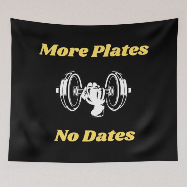 Item preview, More Plates No Dates Gym Fitness Bodybuilding  designed and sold by TeePassion.