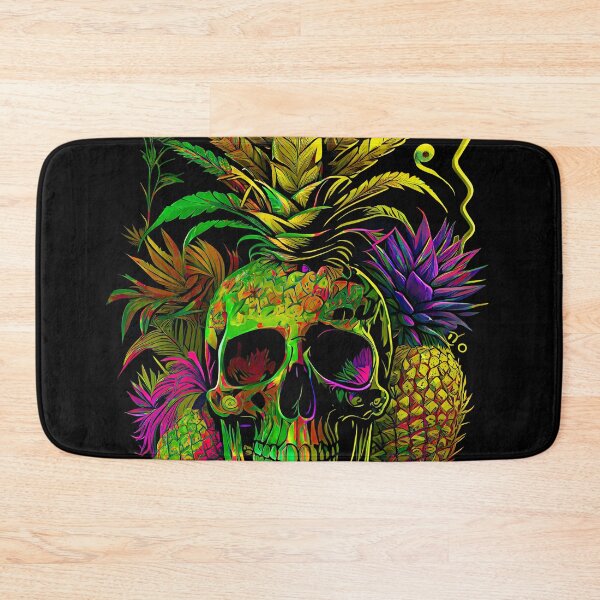 Item preview, Trippy Tropical Pineapple Skull Retro Art designed and sold by MindWave THC.