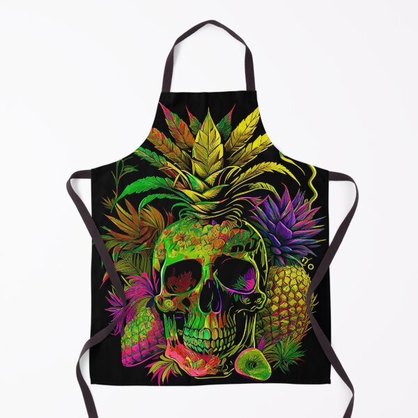 Item preview, Trippy Tropical Pineapple Skull Retro Art designed and sold by MindWave THC.