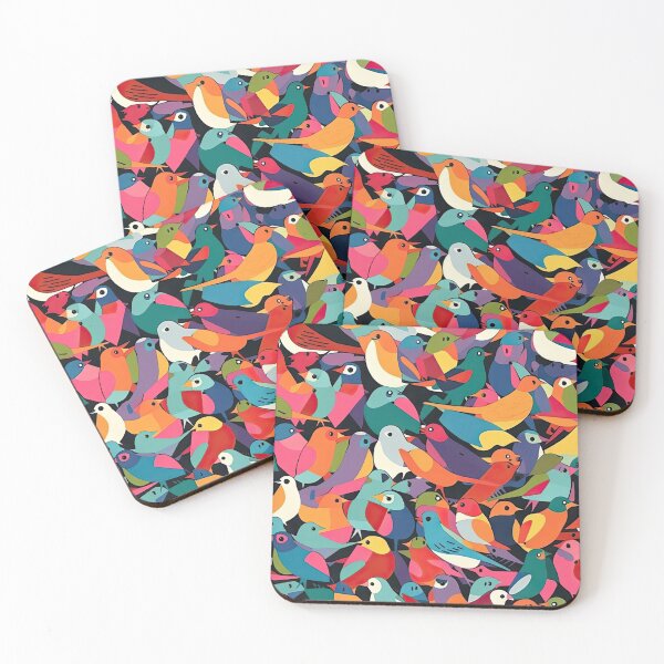 Item preview, Everybirdy Colorful Birds Pattern designed and sold by Pixel  Playground.