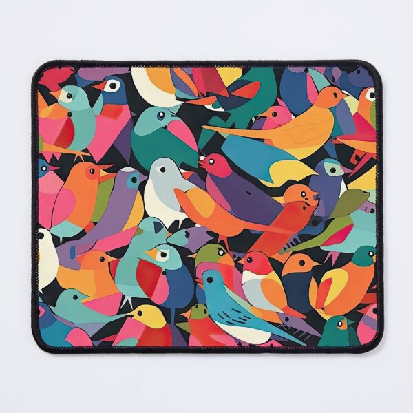 Item preview, Everybirdy Colorful Birds Pattern designed and sold by Pixel Playground.