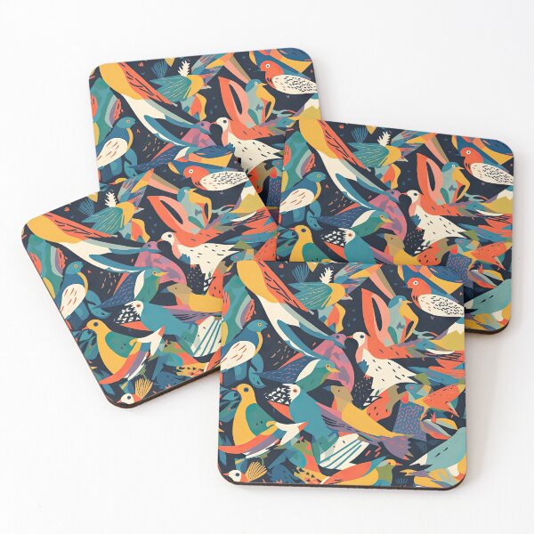 Item preview, Everybirdy Colorful Birds Pattern designed and sold by Pixel  Playground.