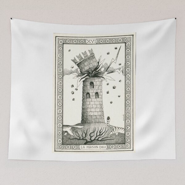 Item preview, The Tower, La tour: Cat Tarots Major Arcana designed and sold by gatteria.