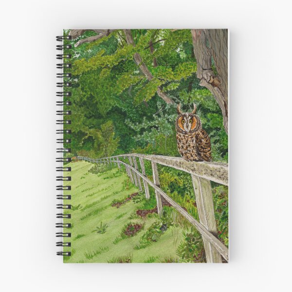 Item preview, Horned Owl Perched by Woods Cottagecore Watercolour designed and sold by NatashaBirdi.