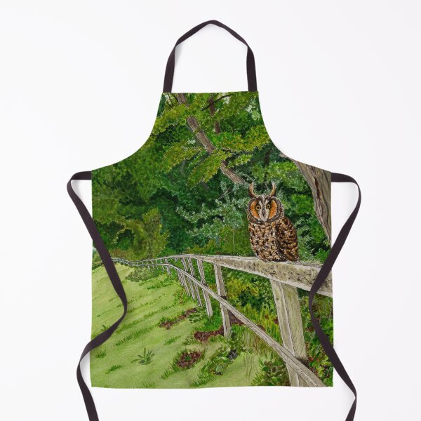 Item preview, Horned Owl Perched by Woods Cottagecore Watercolour designed and sold by NatashaBirdi.