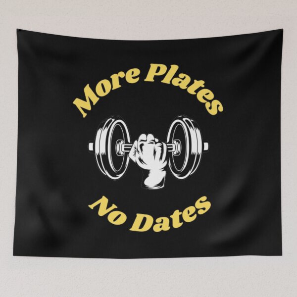 Item preview, More Plates No Dates Gym Fitness Bodybuilding  designed and sold by TeePassion.