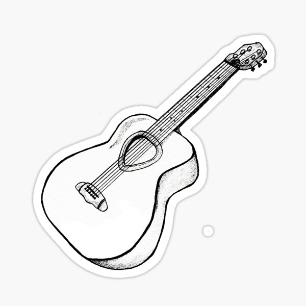 Guitare acoustique Sticker