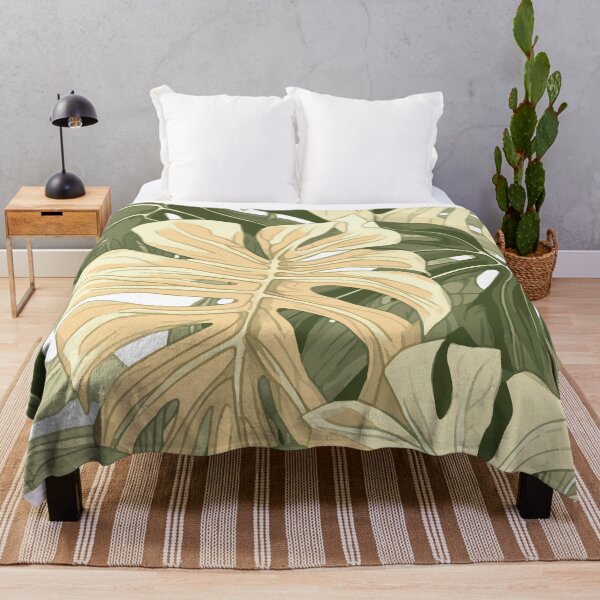 Item preview, Vintage Retro Botanical Illustration of Monstera Plant Leaves Jungle Theme designed and sold by crickmonster.
