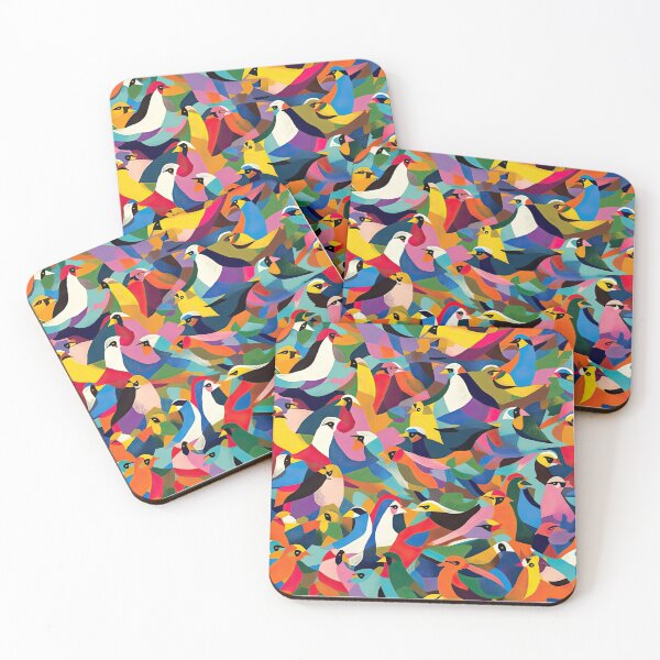 Item preview, Everybirdy Colorful Birds Pattern designed and sold by Pixel  Playground.