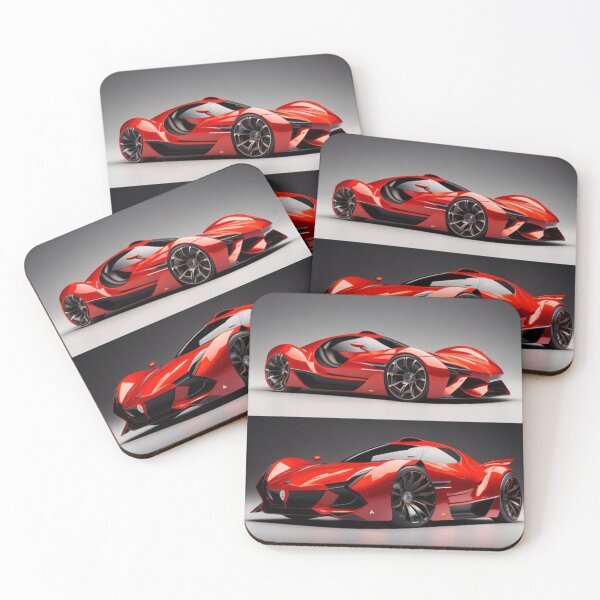 Item preview, Italian Stallions Red Supercars in Automotive Collage designed and sold by Michael Voyler.