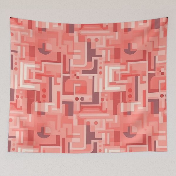 Item preview, Pink Overlapping Rectangles Pattern designed and sold by RooArtistry.