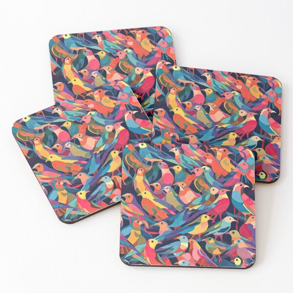 Item preview, Everybirdy Colorful Birds Pattern designed and sold by Pixel  Playground.