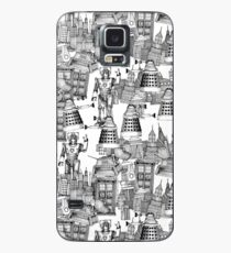 walking doodle toile de jouy black Case/Skin for Samsung Galaxy