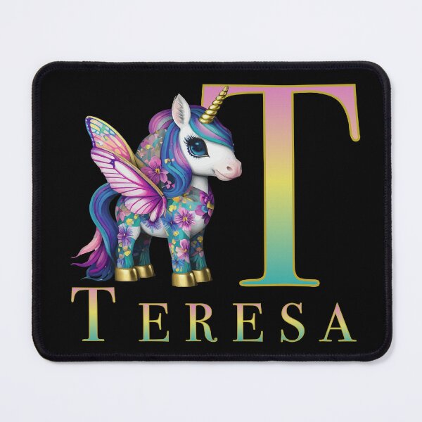 Item preview, Teresa name with a cute unicorn designed and sold by Lubellebubble20.