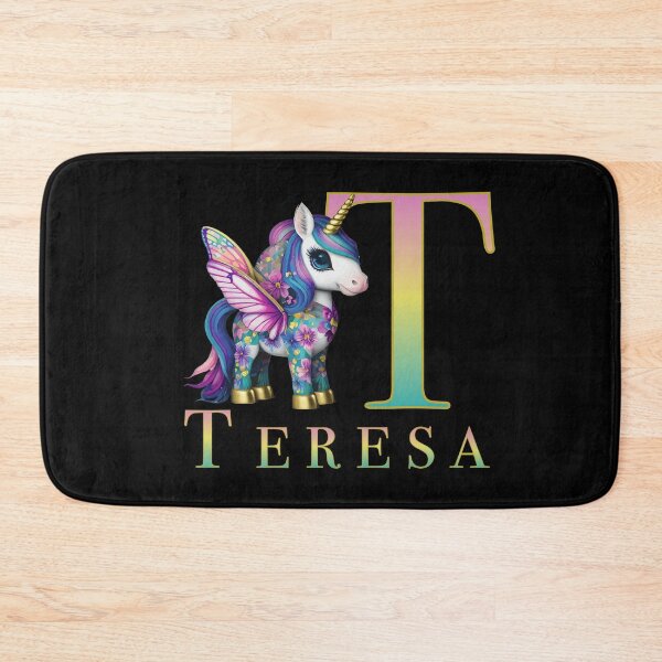 Item preview, Teresa name with a cute unicorn designed and sold by Lubellebubble20.