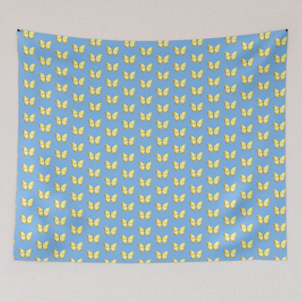 Item preview, Yellow happy butterfly in blue sky designed and sold by Clumsy People.