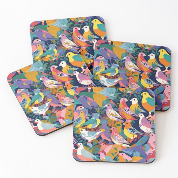 Item preview, Everybirdy Colorful Birds Pattern designed and sold by Pixel  Playground.