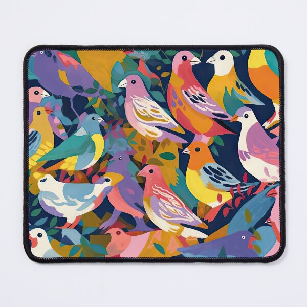 Item preview, Everybirdy Colorful Birds Pattern designed and sold by Pixel Playground.