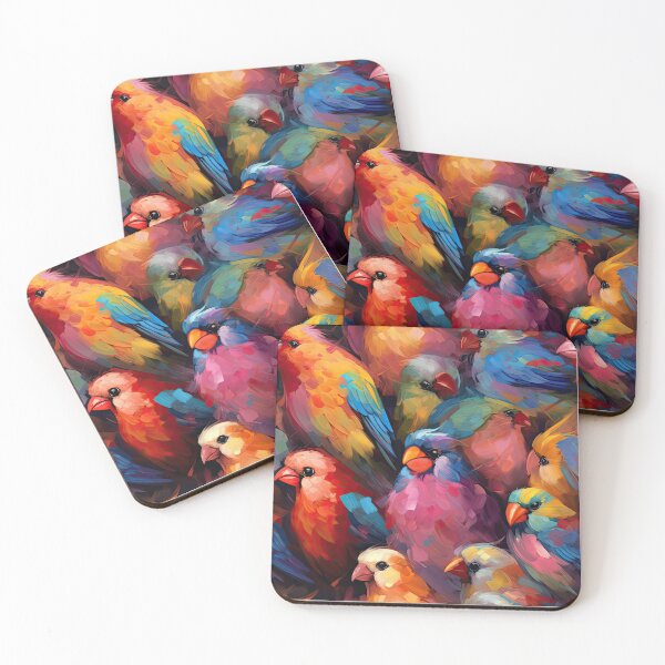 Item preview, Everybirdy Colorful Birds Pattern designed and sold by Pixel  Playground.