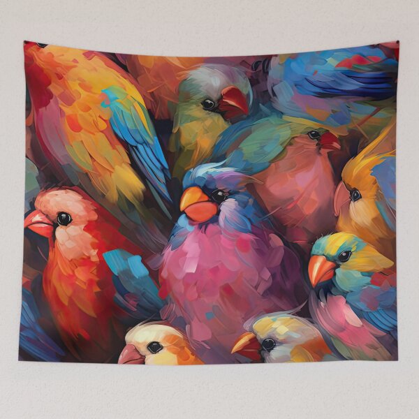 Item preview, Everybirdy Colorful Birds Pattern designed and sold by Pixel  Playground.