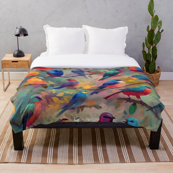 Item preview, Everybirdy Colorful Birds Pattern designed and sold by Pixel  Playground.