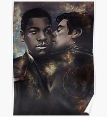 Golden Kiss in Space Poster