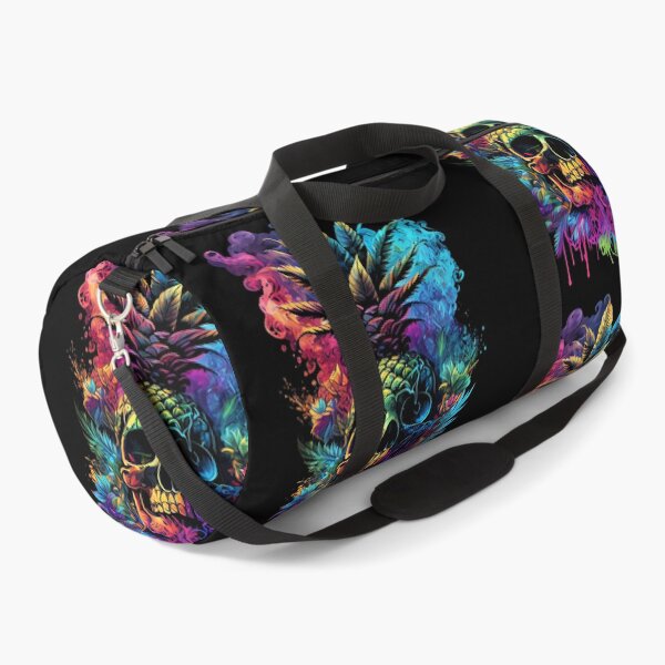 Item preview, Trippy Tropical Pineapple Skull Splashing Abstract Retro Art designed and sold by MindWave THC.