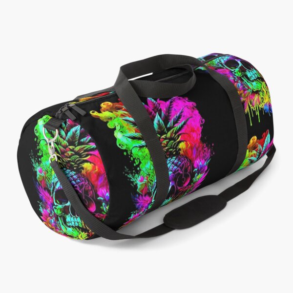 Item preview, Trippy Tropical Pineapple Skull Splashing Abstract Retro Art designed and sold by MindWave THC.