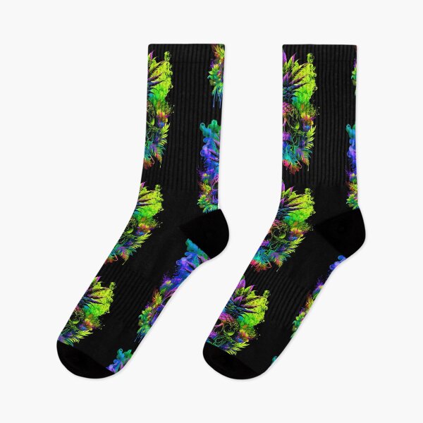 Item preview, Trippy Tropical Pineapple Skull Splashing Abstract Retro Art designed and sold by MindWave THC.