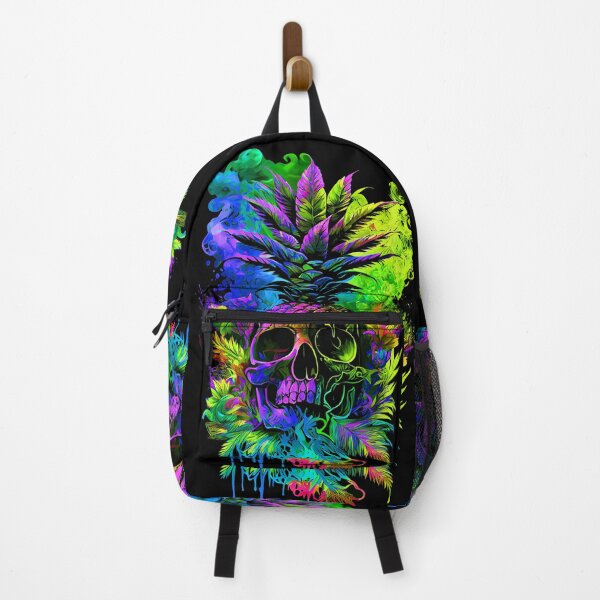 Item preview, Trippy Tropical Pineapple Skull Splashing Abstract Retro Art designed and sold by MindWave THC.