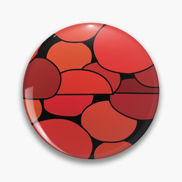 Item preview, Red Circle Half Circle Geometric Pattern designed and sold by Nisha Prabhu.