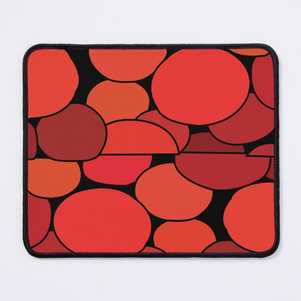 Item preview, Red Circle Half Circle Geometric Pattern designed and sold by Nisha Prabhu.