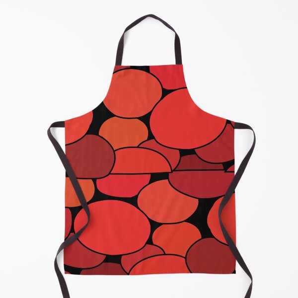 Item preview, Red Circle Half Circle Geometric Pattern designed and sold by Nisha Prabhu.