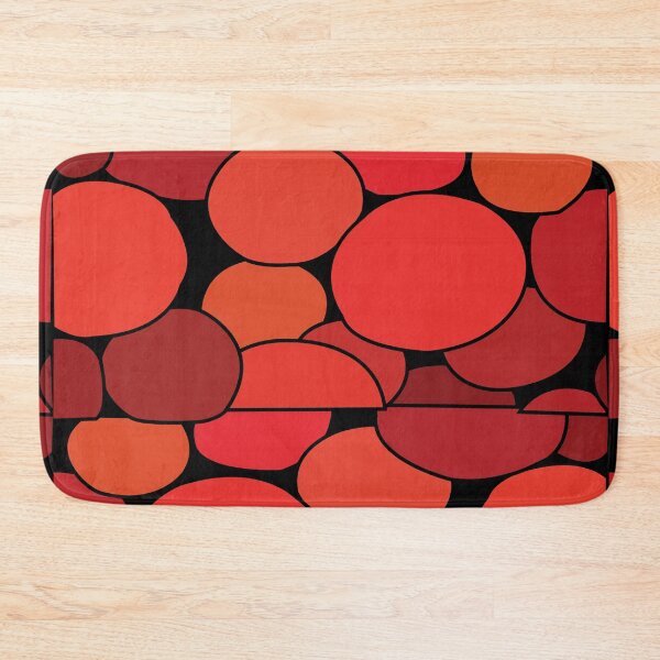 Item preview, Red Circle Half Circle Geometric Pattern designed and sold by Nisha Prabhu.